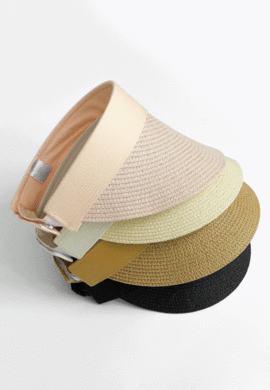 벨크로 라피아 썬캡 hat